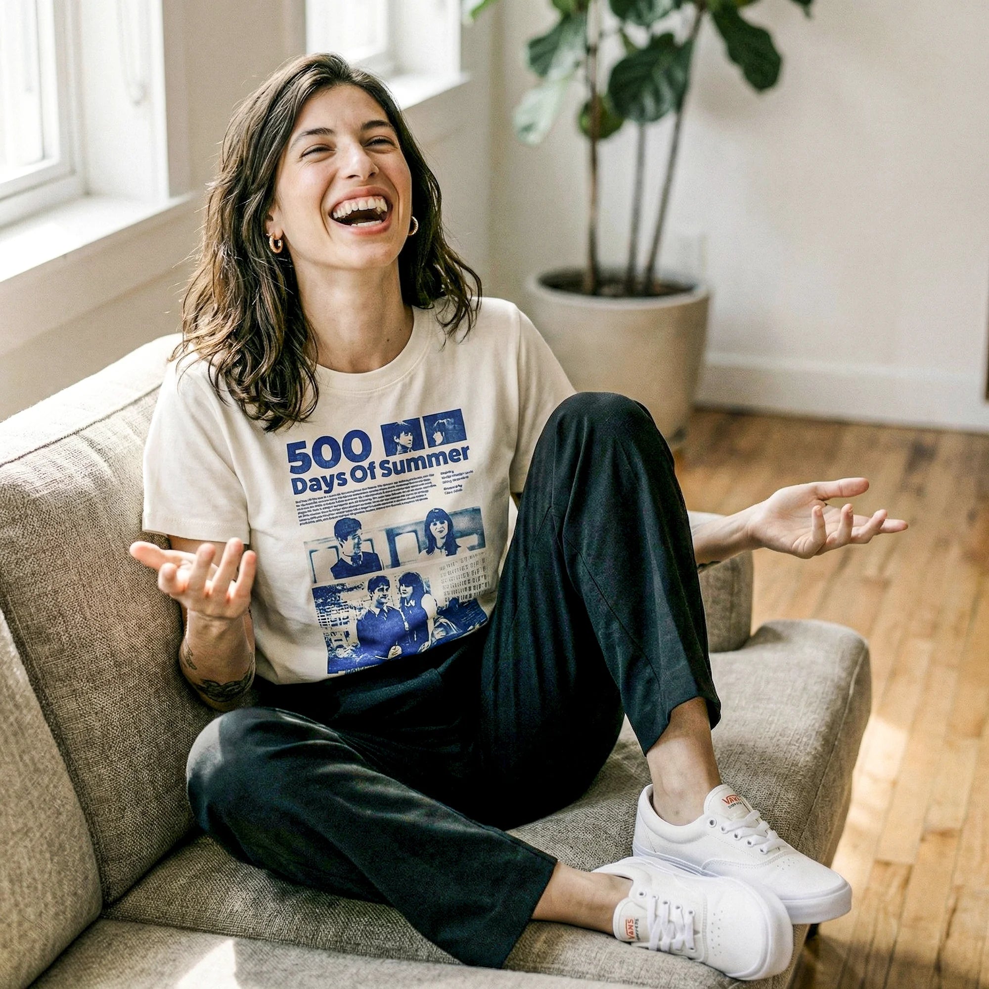 Camiseta Basica 500days Feminina Off-White