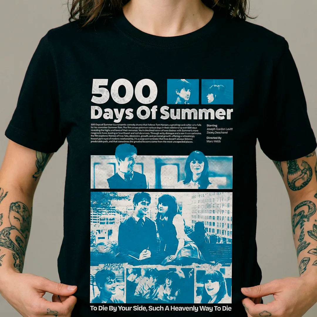 Camiseta Basica 500 Days of Summer Feminina Preto