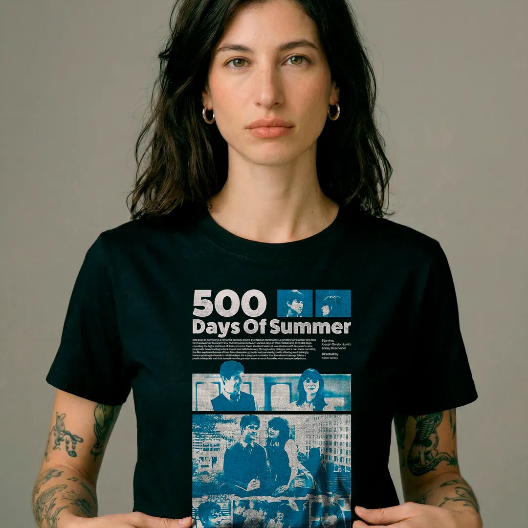 Camiseta Basica 500 Days of Summer Feminina Preto
