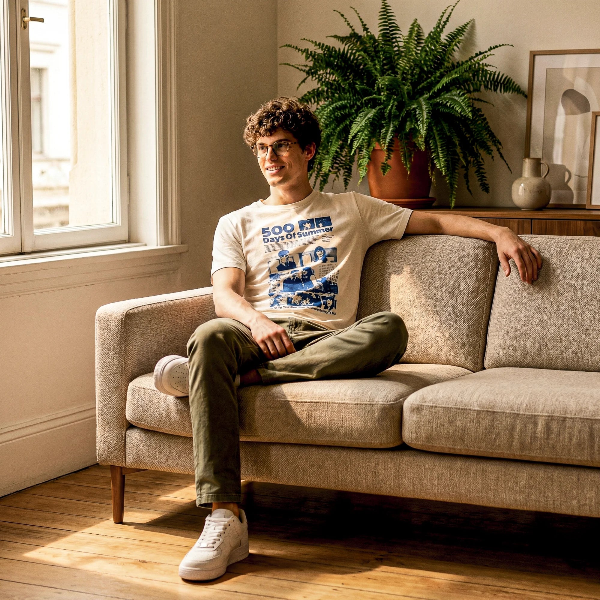 Camiseta Basica 500days Masculina Off-White