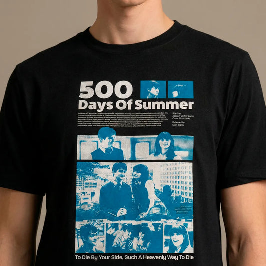 Camiseta Basica 500 Days of Summer Masculina Preto