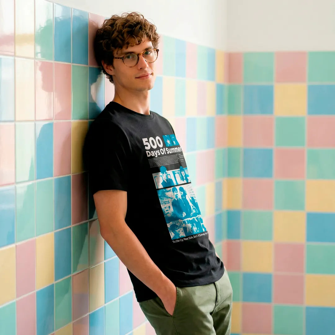 Camiseta Basica 500 Days of Summer Masculina Preto