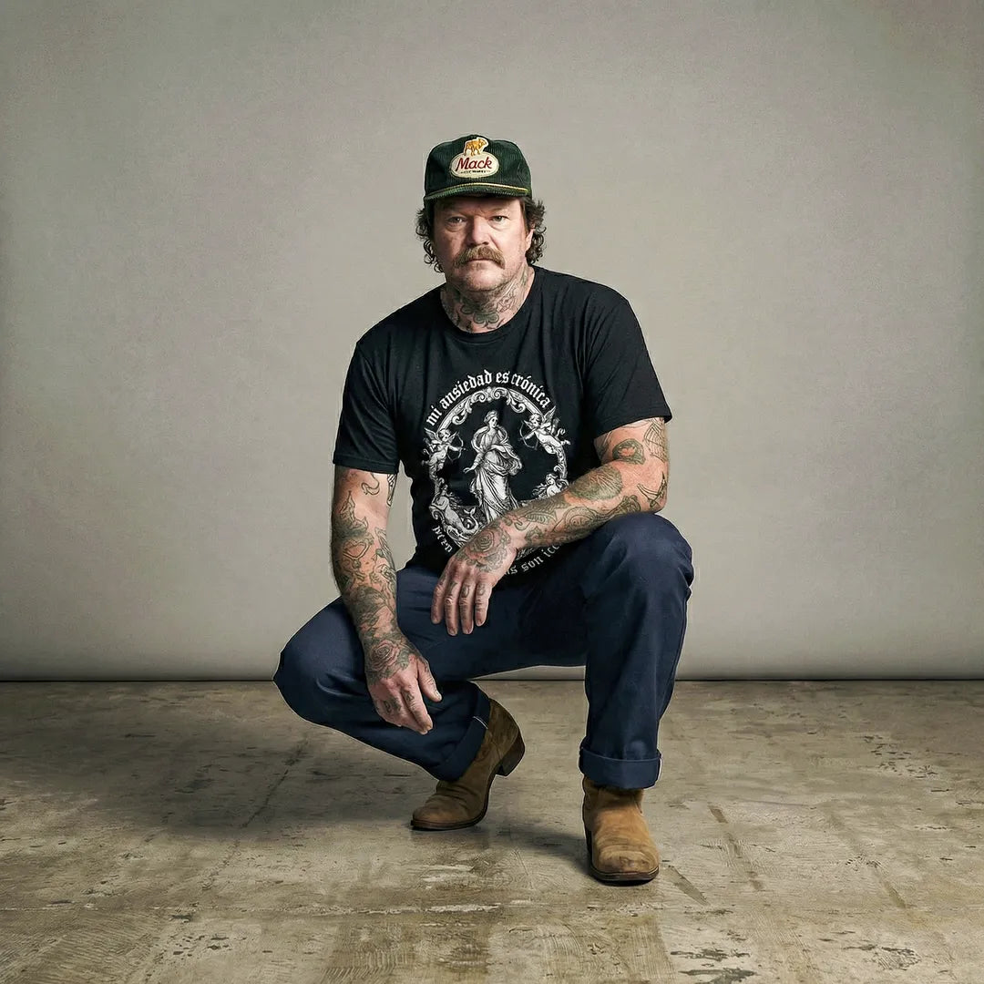 Camiseta Basica Mi Ansiedad Es Crónica Masculina Preto