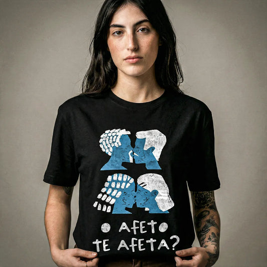 Camiseta Básica O Afeto Te Afeta? Feminina Preto