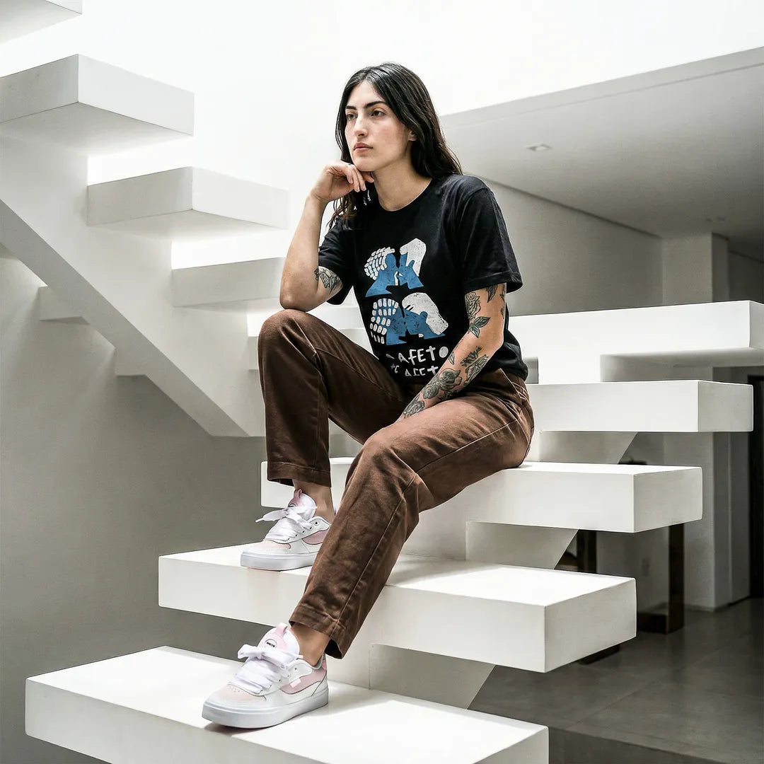 Camiseta Básica O Afeto Te Afeta? Feminina Preto