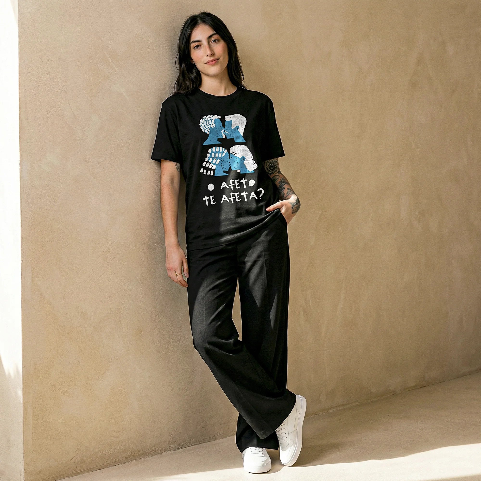 Camiseta Basica Afeto Feminina Preto