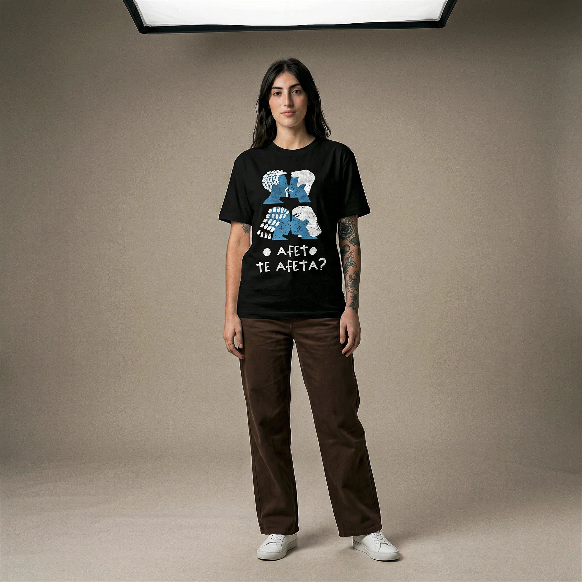 Camiseta Basica Afeto Feminina Preto