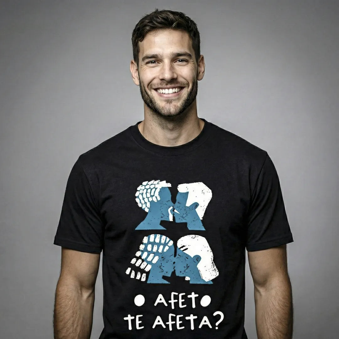 Camiseta Básica O Afeto Te Afeta? Masculina Preto