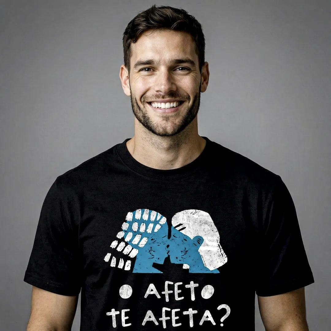 Camiseta Básica O Afeto Te Afeta? Masculina Preto