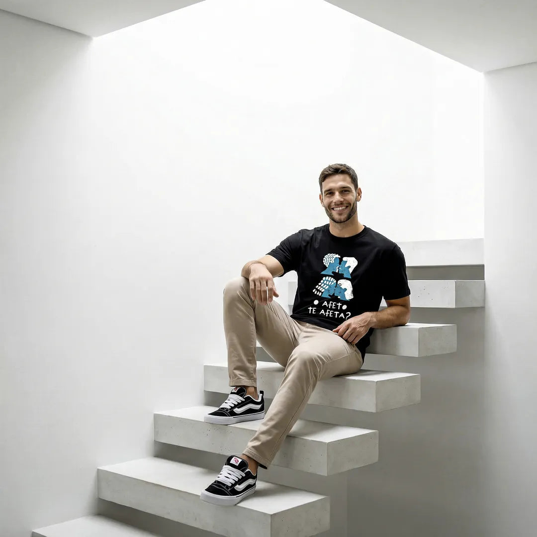 Camiseta Básica O Afeto Te Afeta? Masculina Preto