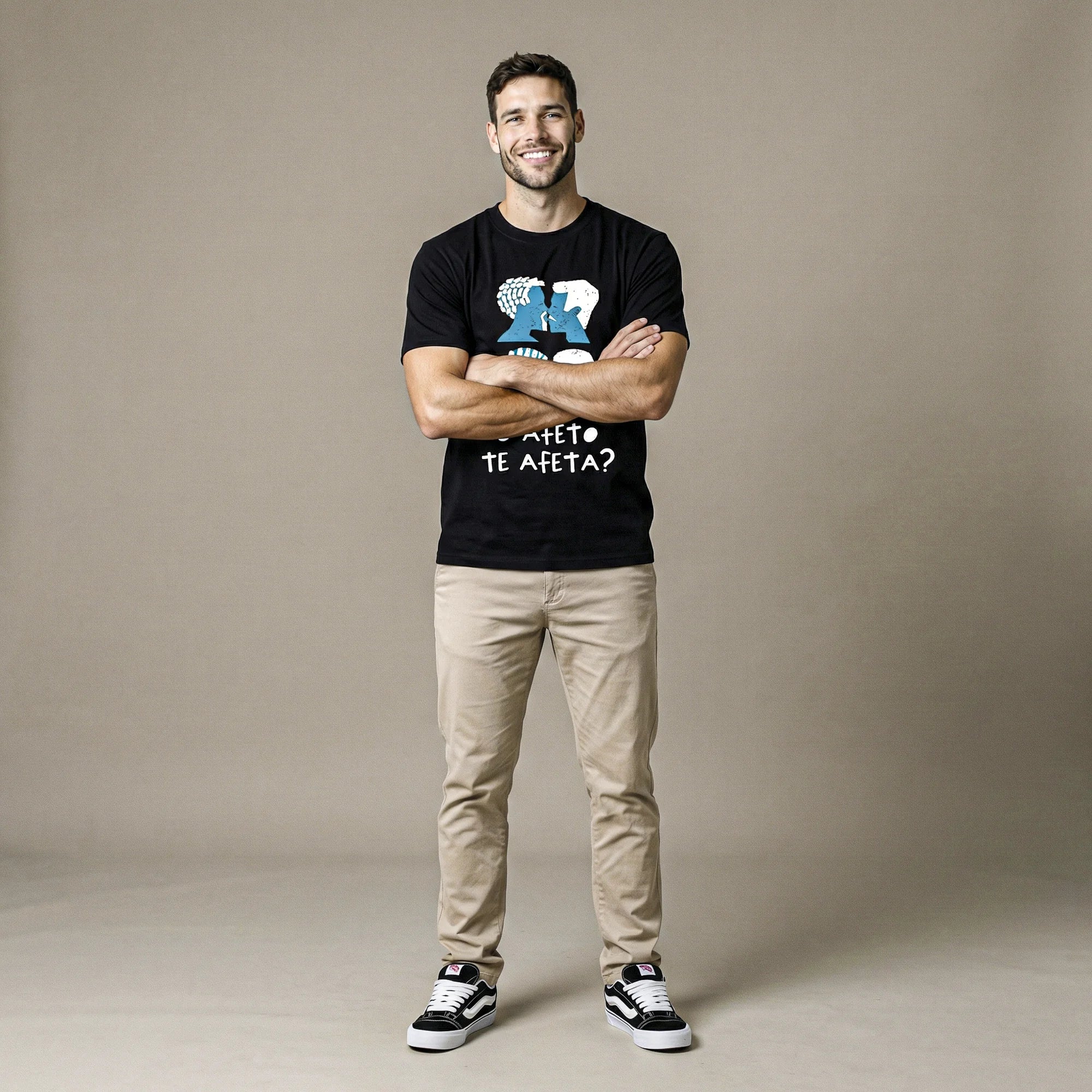 Camiseta Basica Afeto Masculina Preto