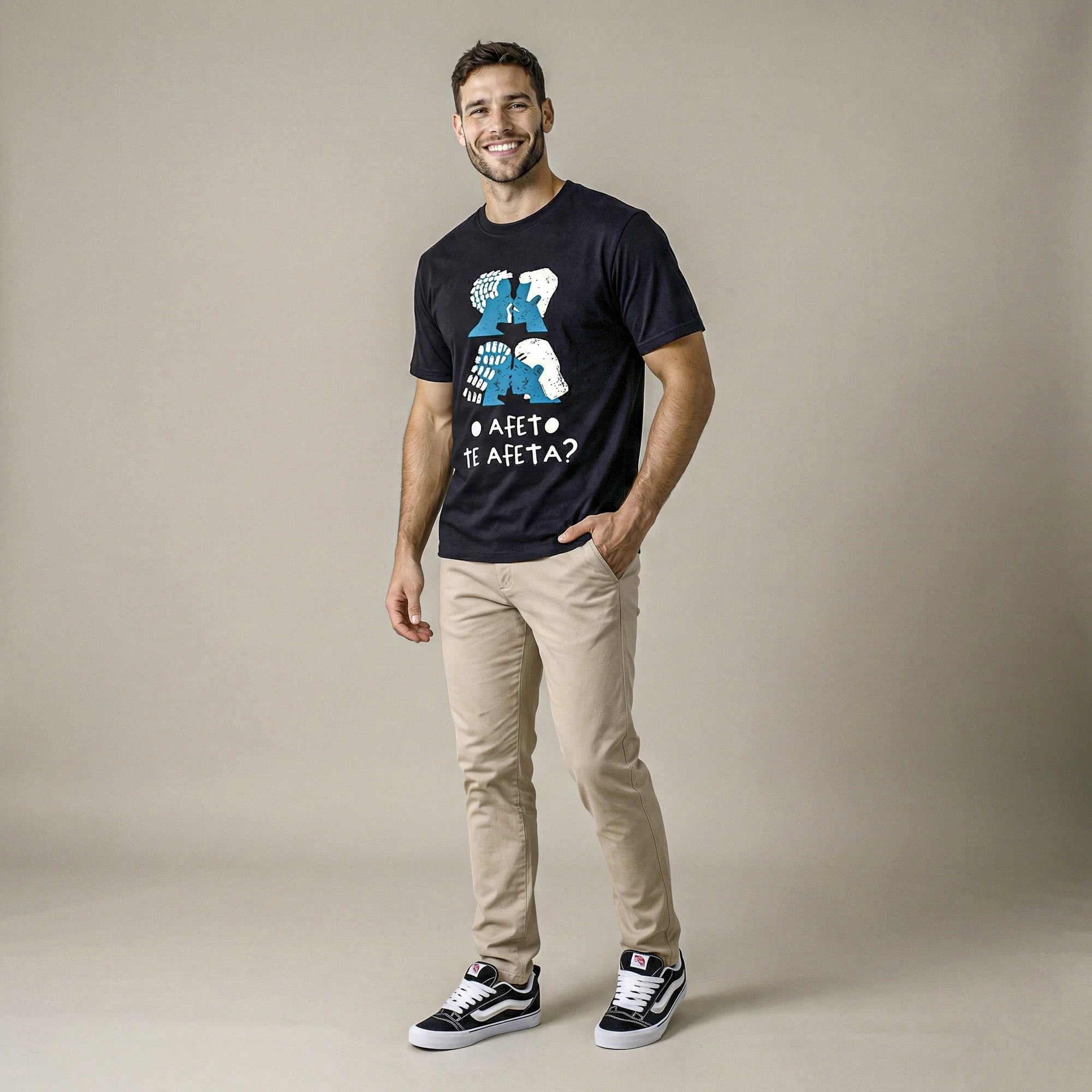 Camiseta Basica Afeto Masculina Preto