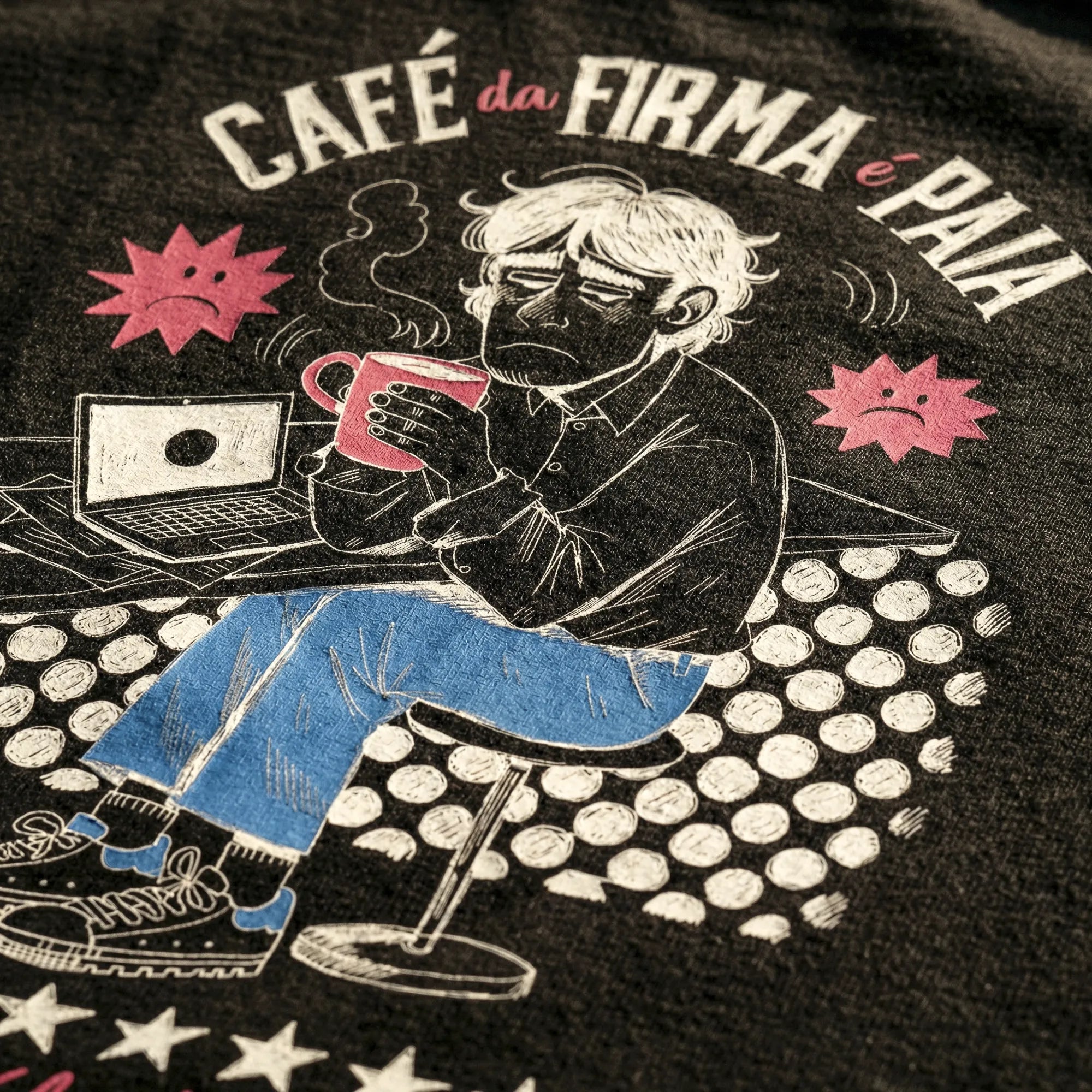 Camiseta Básica Café na Firma é Paia Masculina Preto