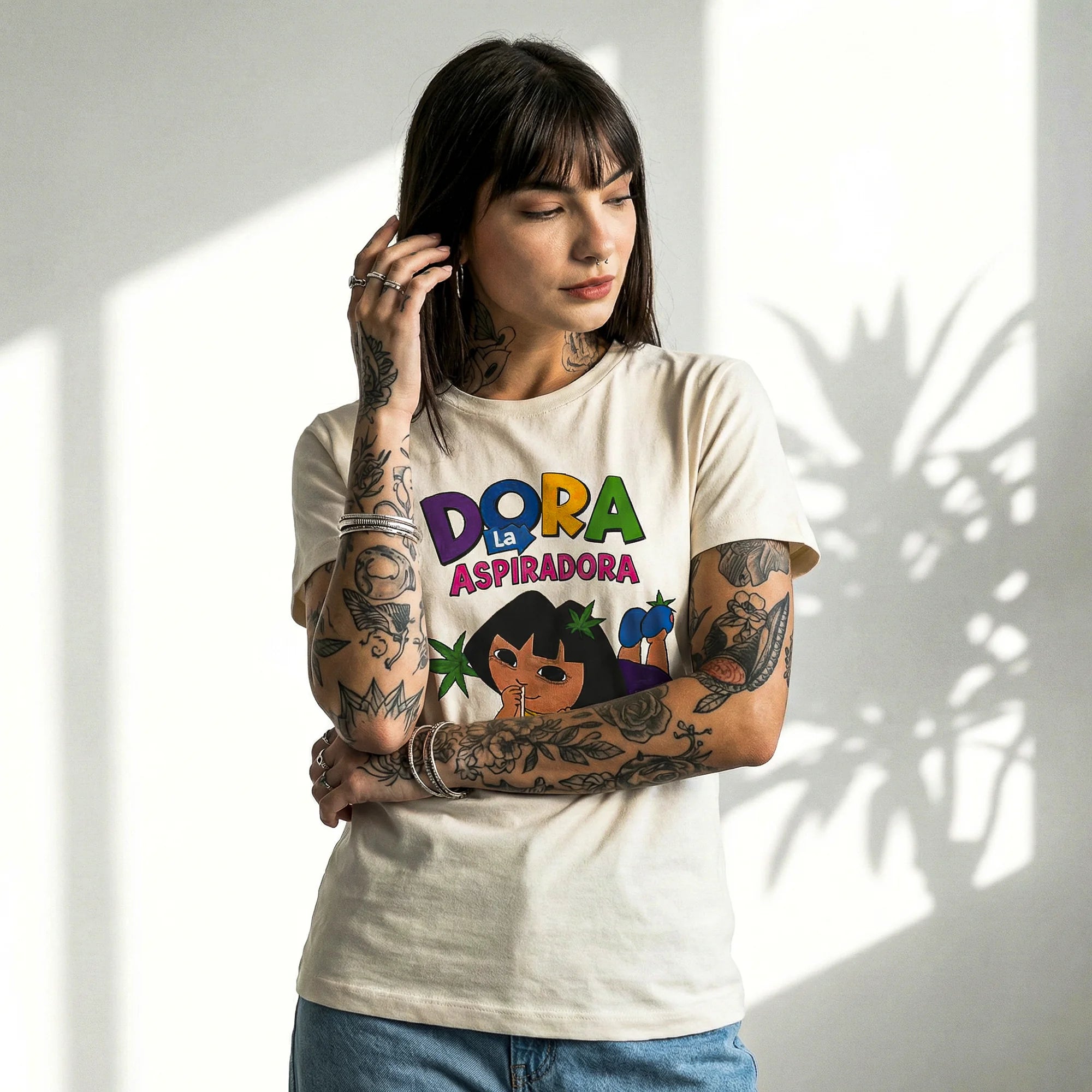 Camiseta Basica Dora Feminina Off-White