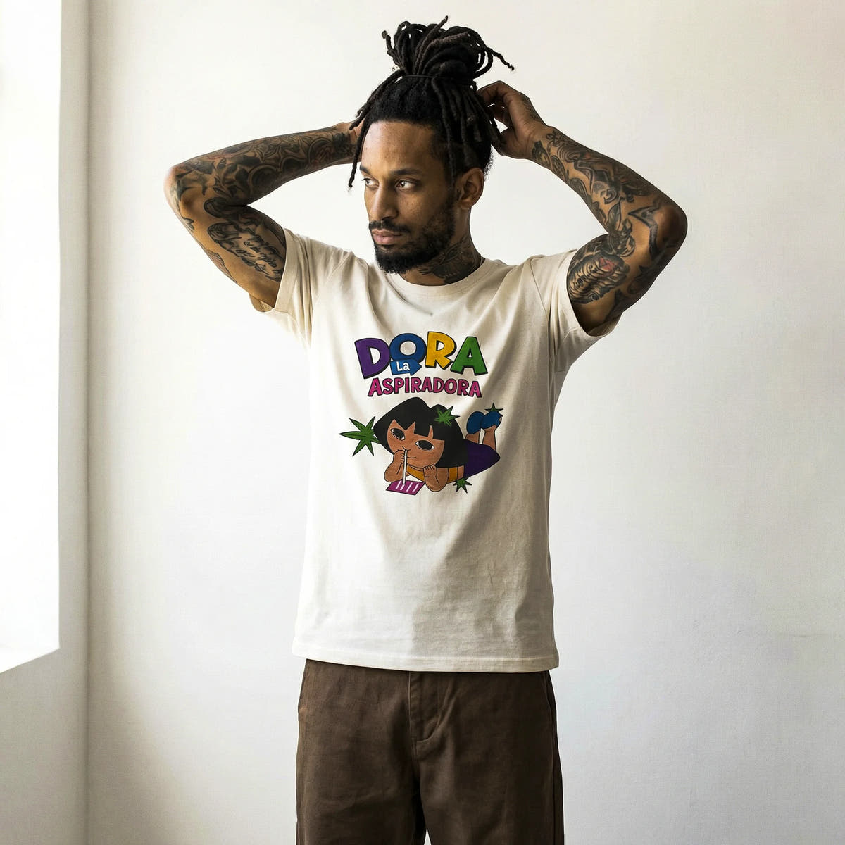 Camiseta Basica Dora Masculina Off-White