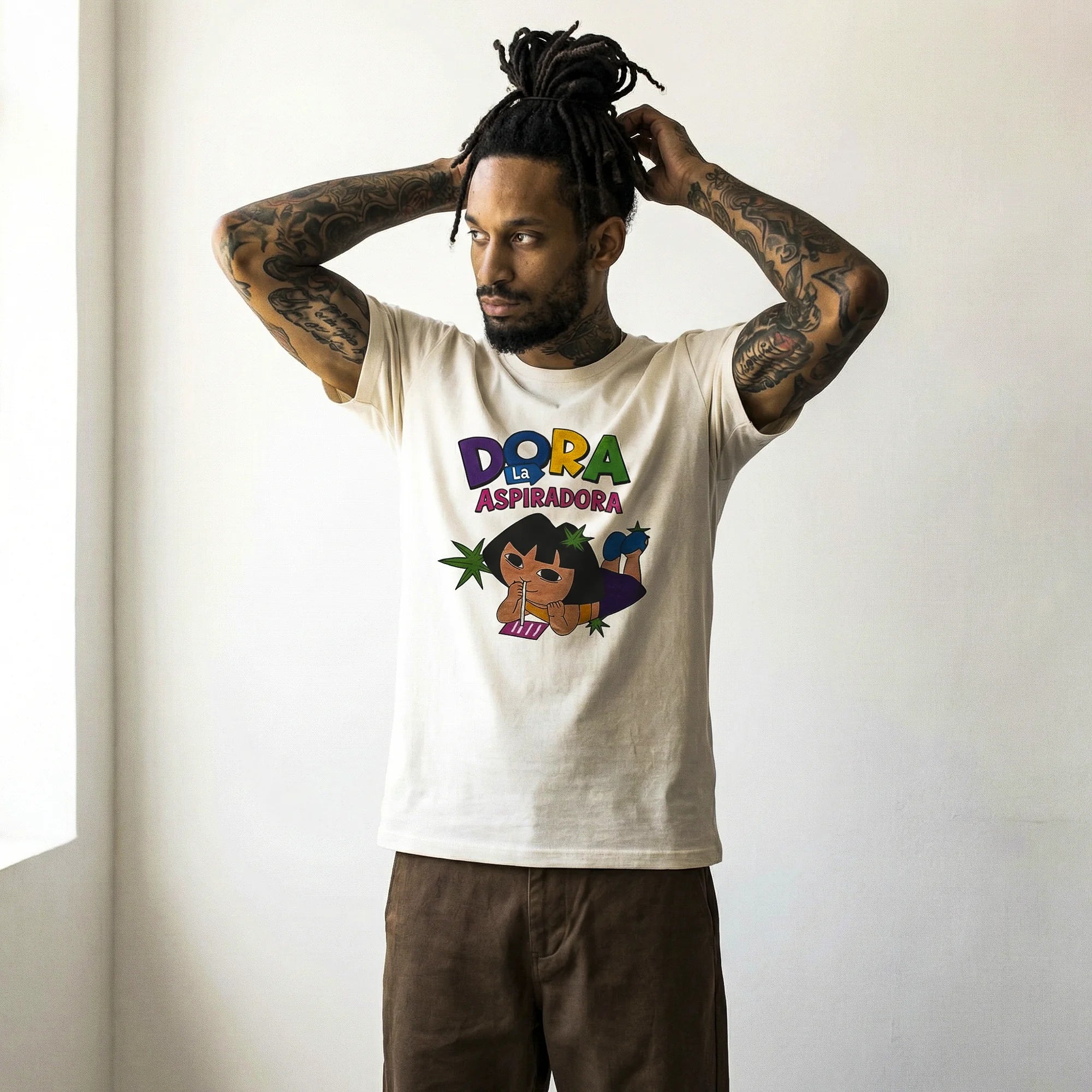Camiseta Basica Dora Masculina Off-White