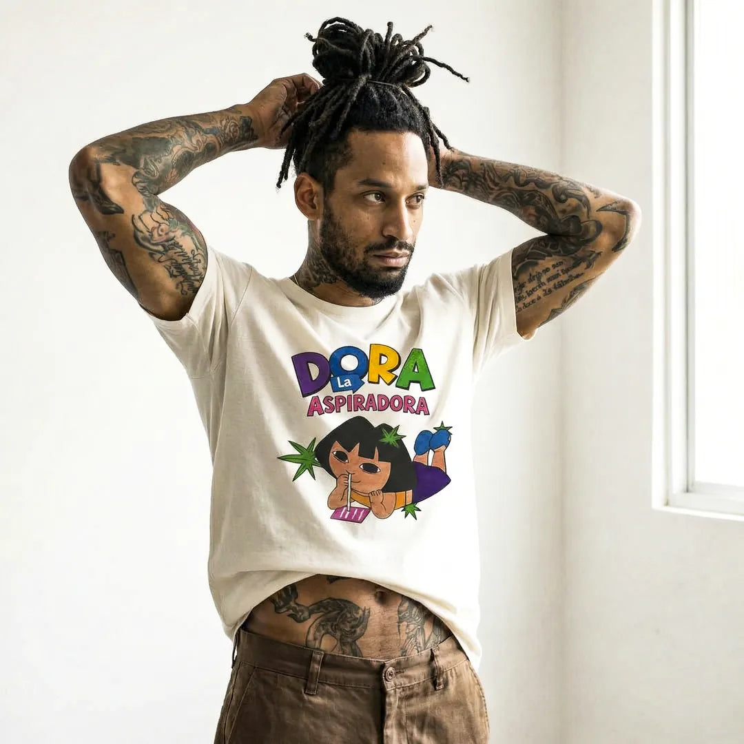 Camiseta Basica Dora la Aspiradora Masculina Off-White 02