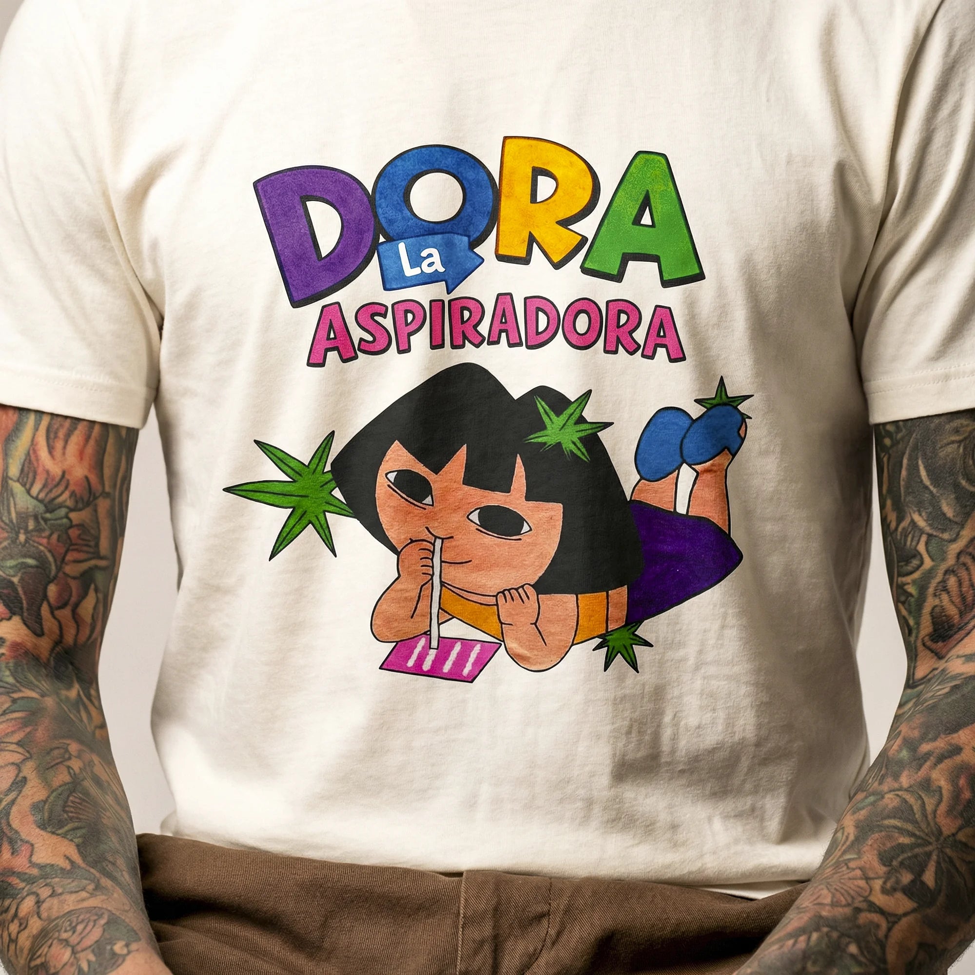 Camiseta Basica Dora Masculina Off-White