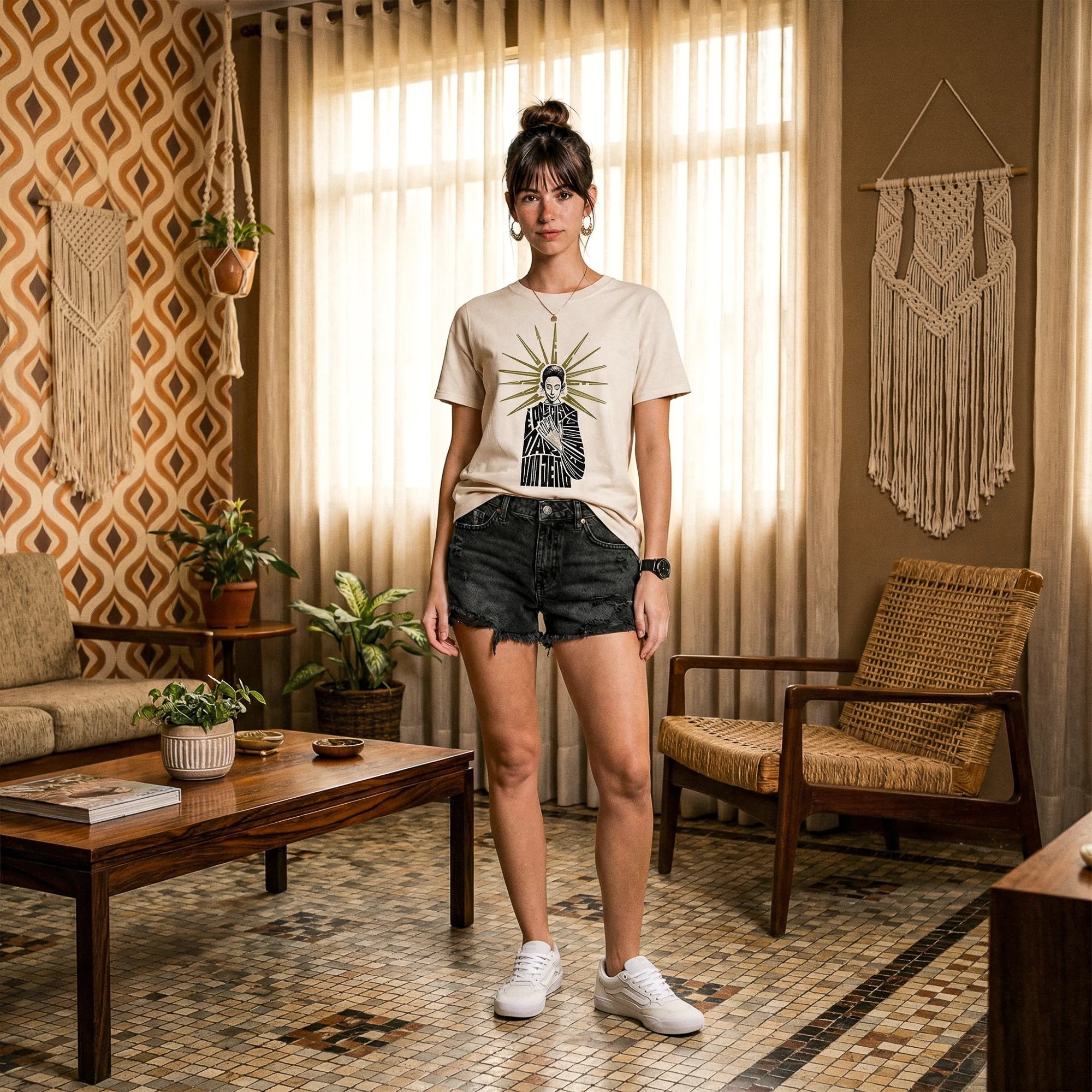 Camiseta Basica EPRECISO Feminina Off-White