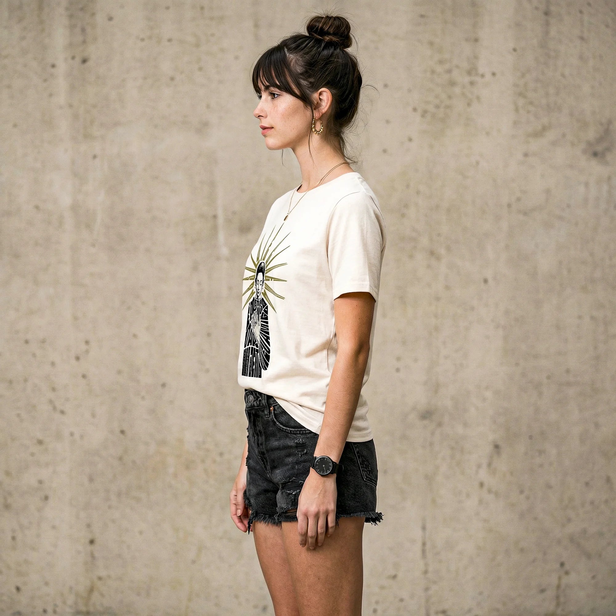 Camiseta Basica EPRECISO Feminina Off-White