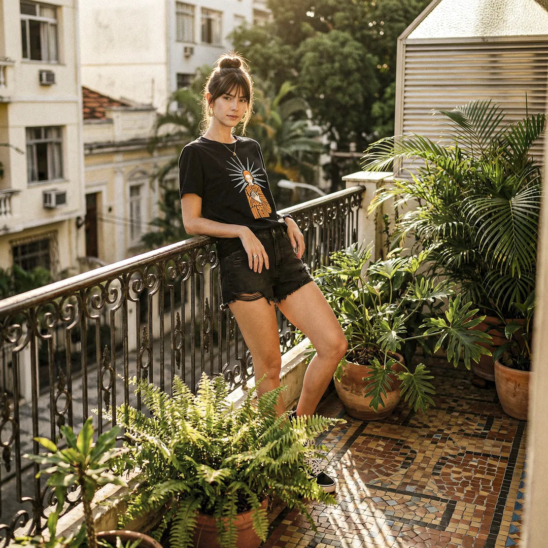 Camiseta Basica É Preciso Dar Um Jeito Feminina Preto