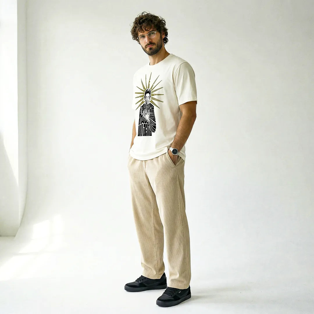 Camiseta Basica É Preciso Dar Um Jeito Masculina Off-White