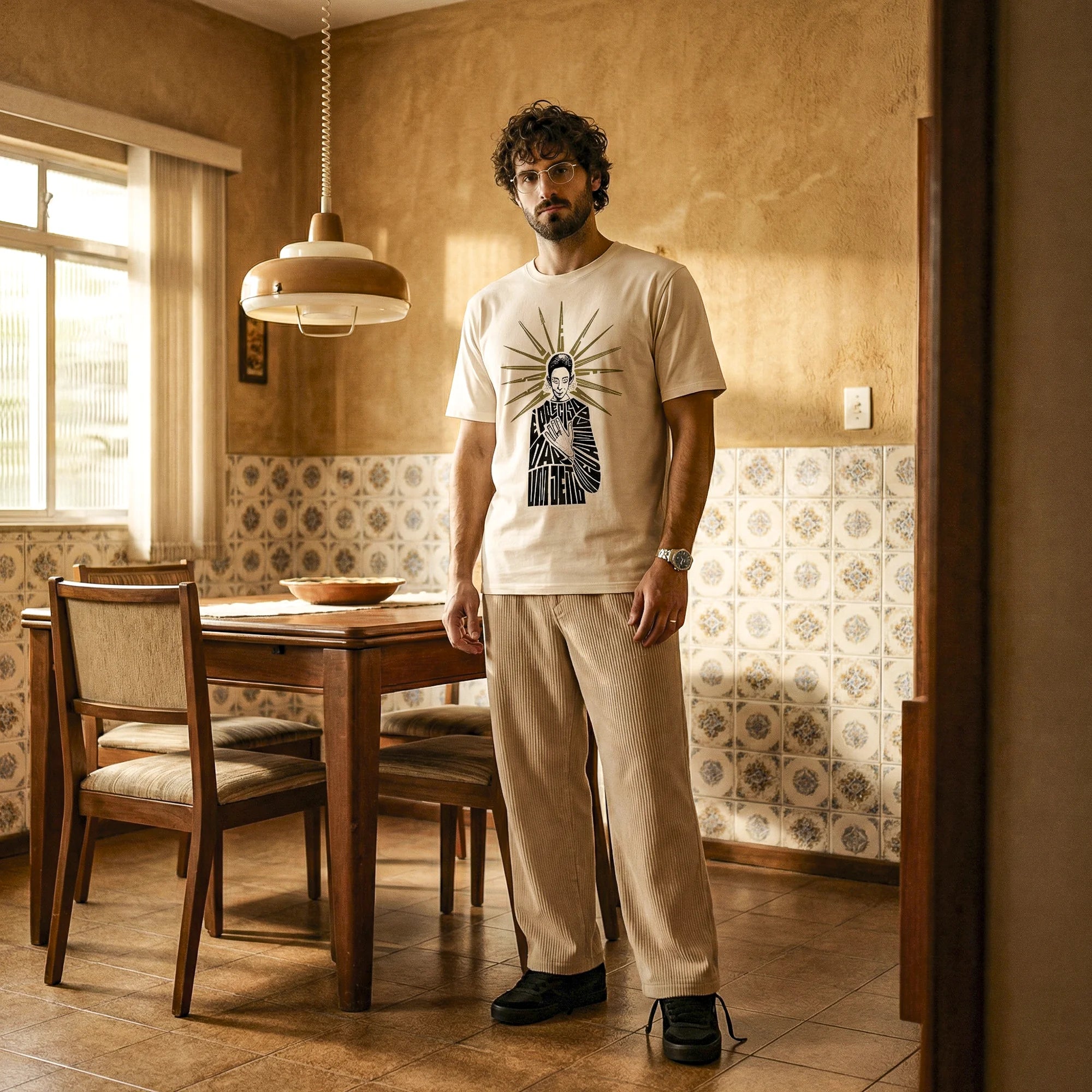 Camiseta Basica EPRECISO Masculina Off-White