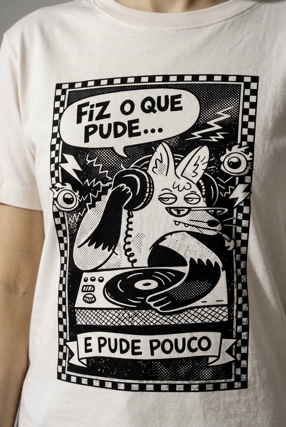 Camiseta Básica Fiz o Que Pude e Pude Pouco - Feminina