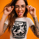 Camiseta Basica Fiz o Que Pude e Pude Pouco Feminina Off-White