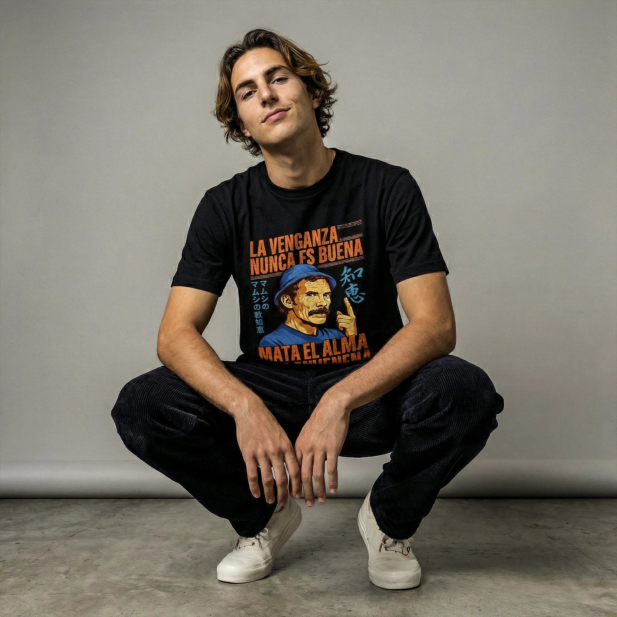 Camiseta Basica LAVENGANZA Masculina Preto
