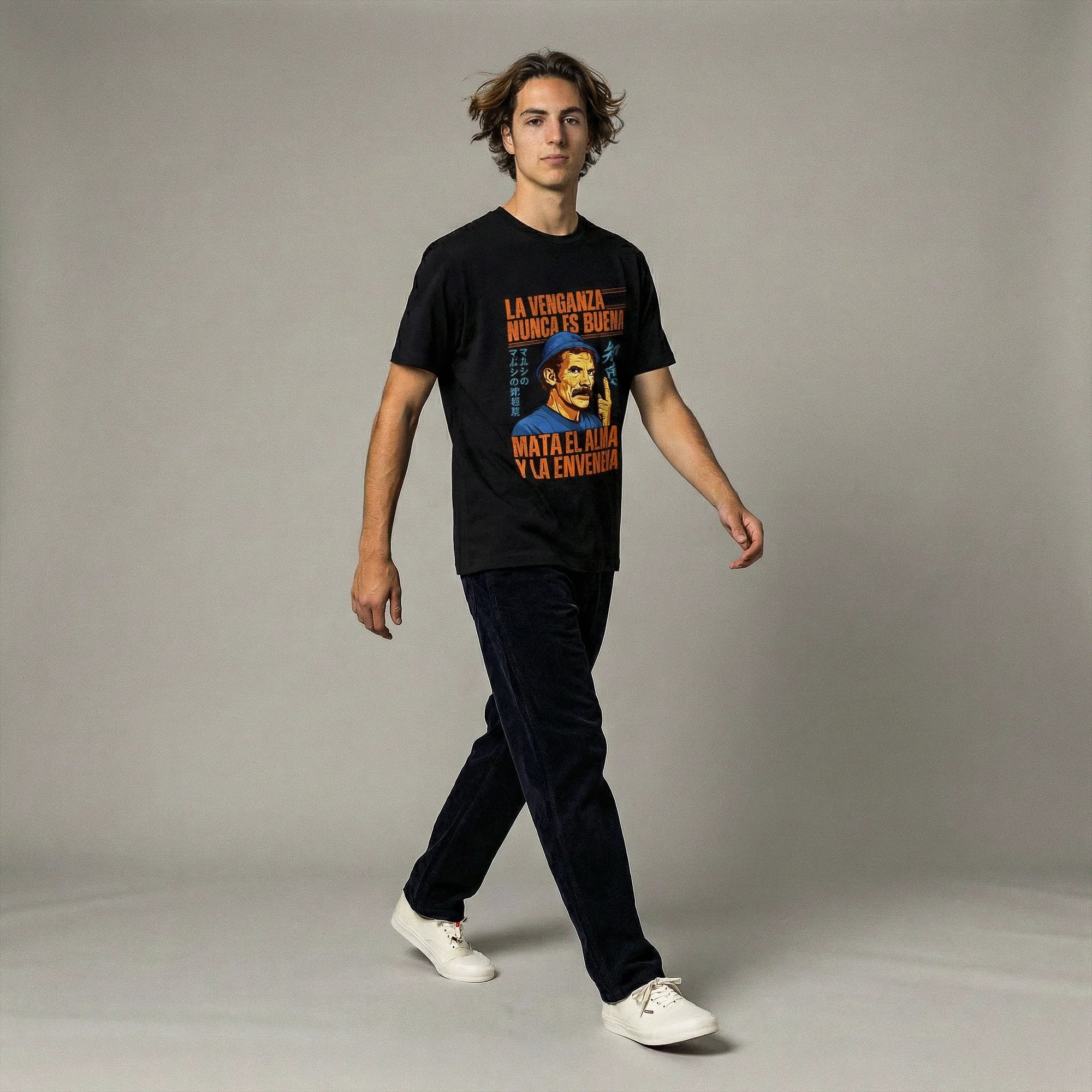 Camiseta Basica LAVENGANZA Masculina Preto