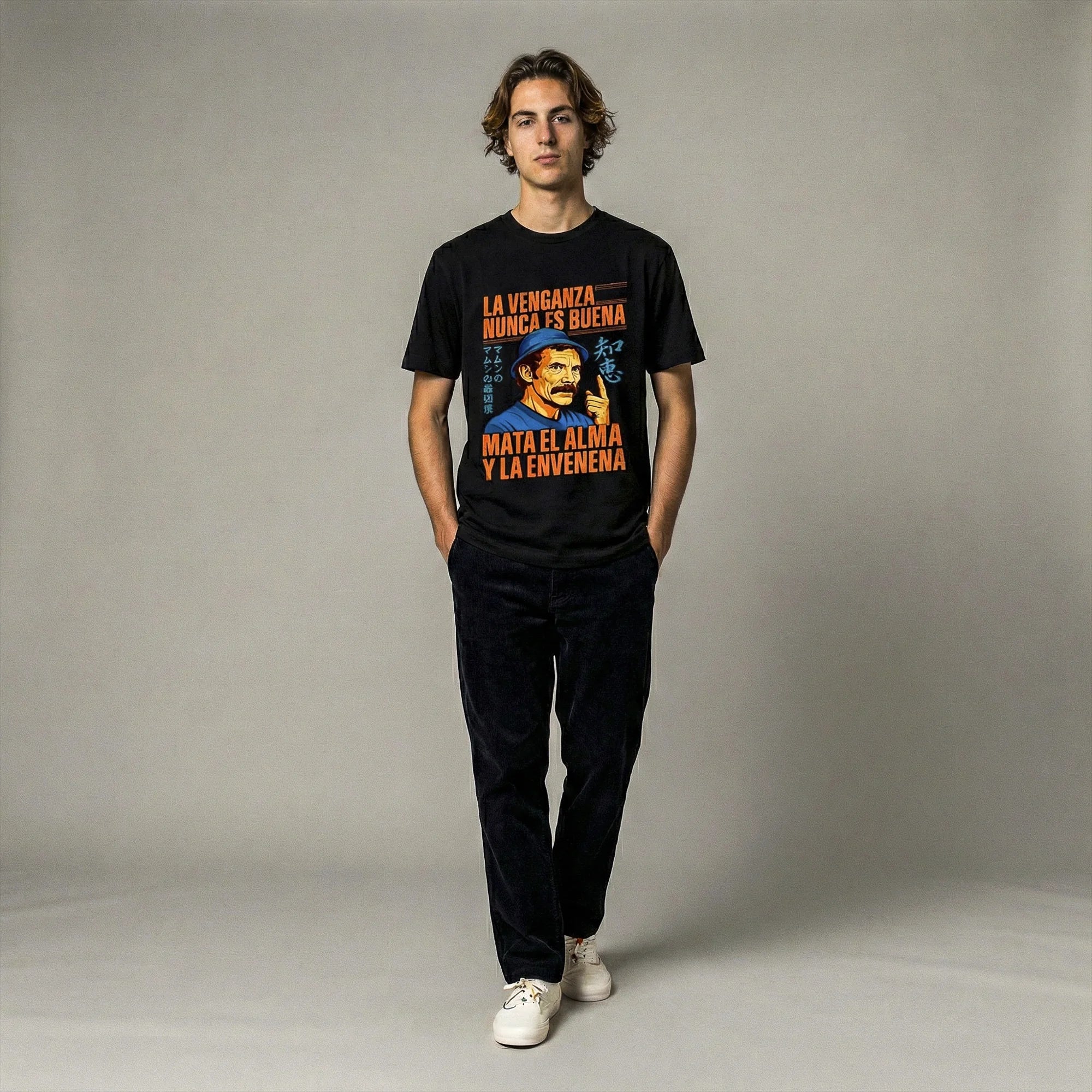 Camiseta Basica LAVENGANZA Masculina Preto