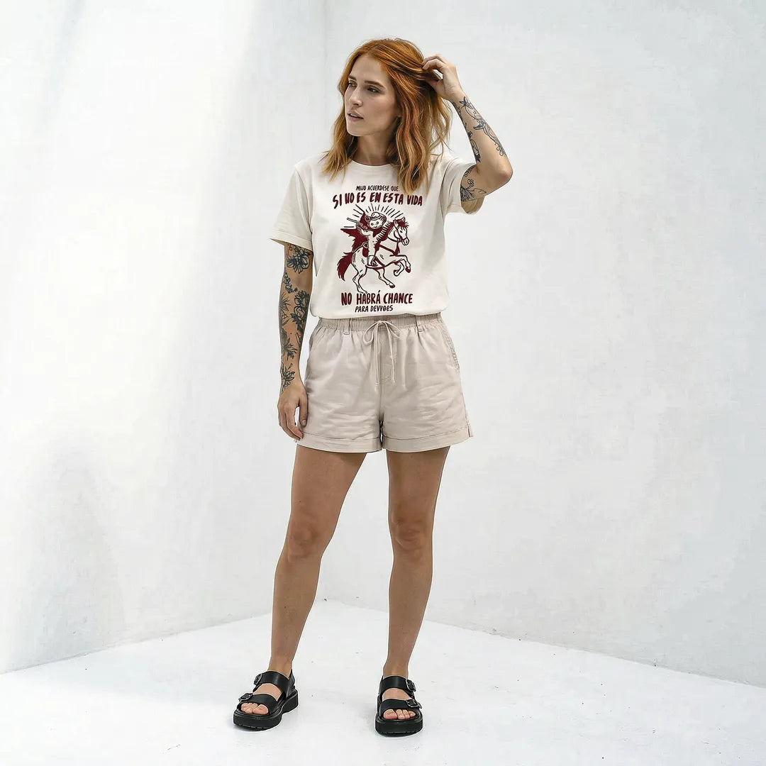 Camiseta Basica Mijo, Acuérdese de Morir Feminina Off-White