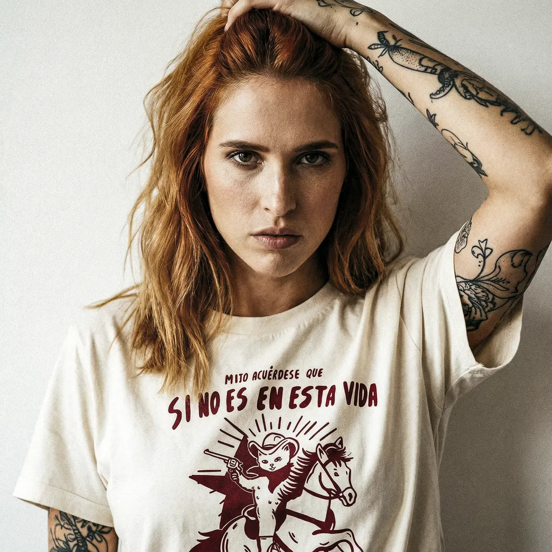 Camiseta Basica Mijo, Acuérdese de Morir Feminina Off-White