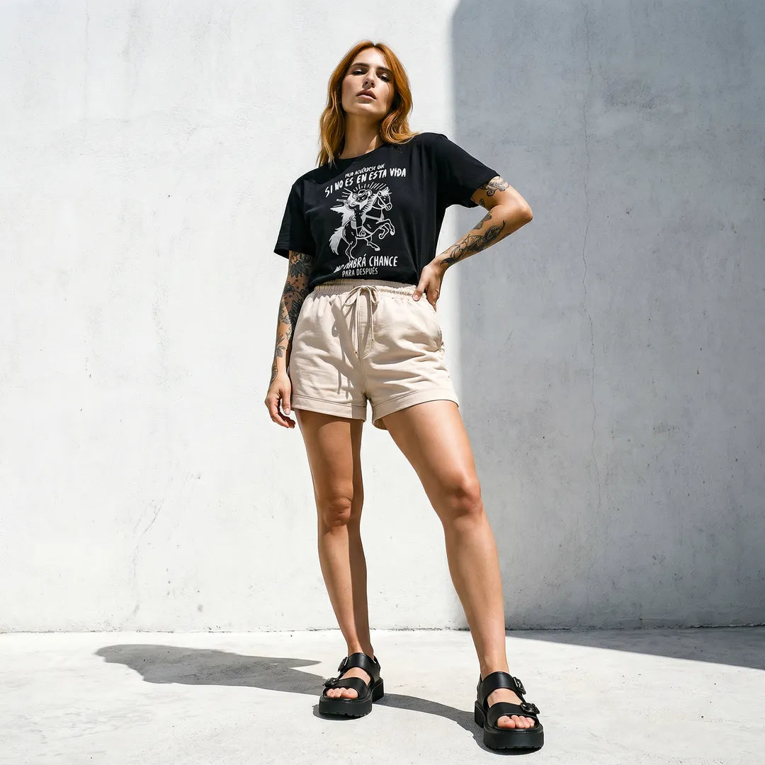 Camiseta Basica Mijo, Acuérdese de Morir Feminina Preto