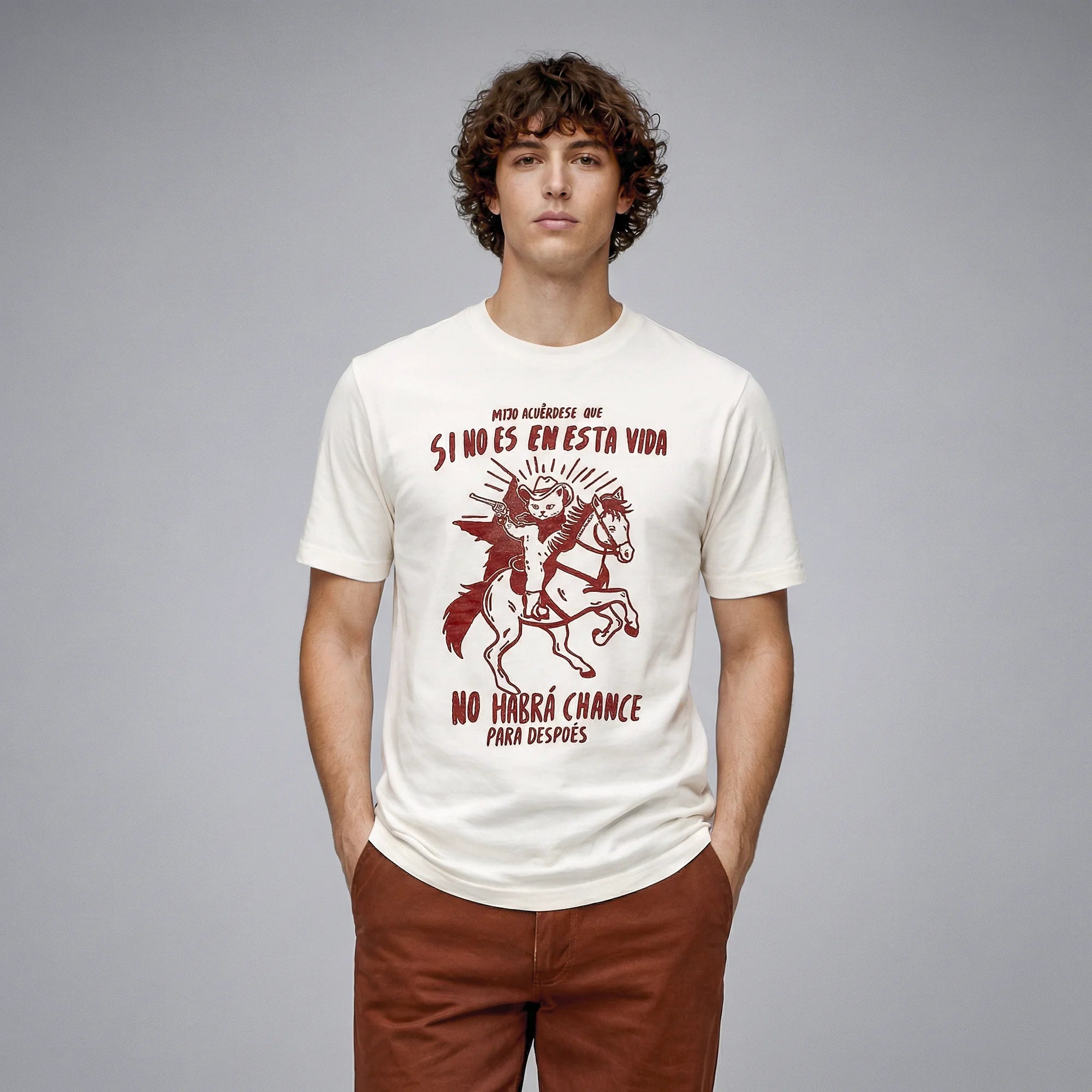 Camiseta Basica MIJO Masculina Off-White
