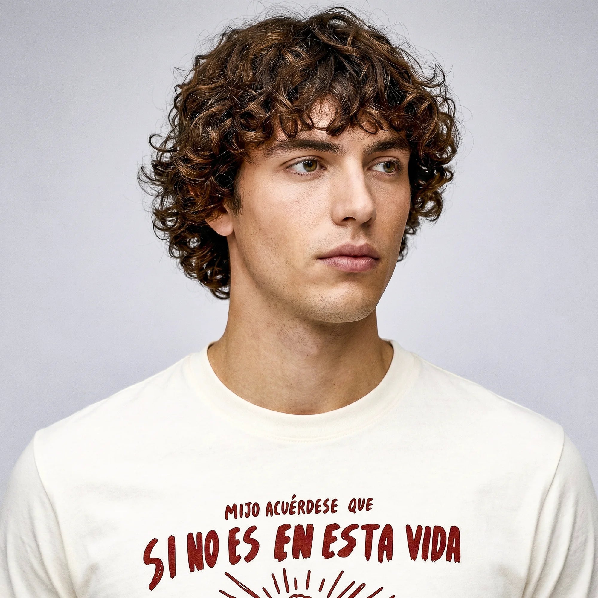 Camiseta Basica MIJO Masculina Off-White