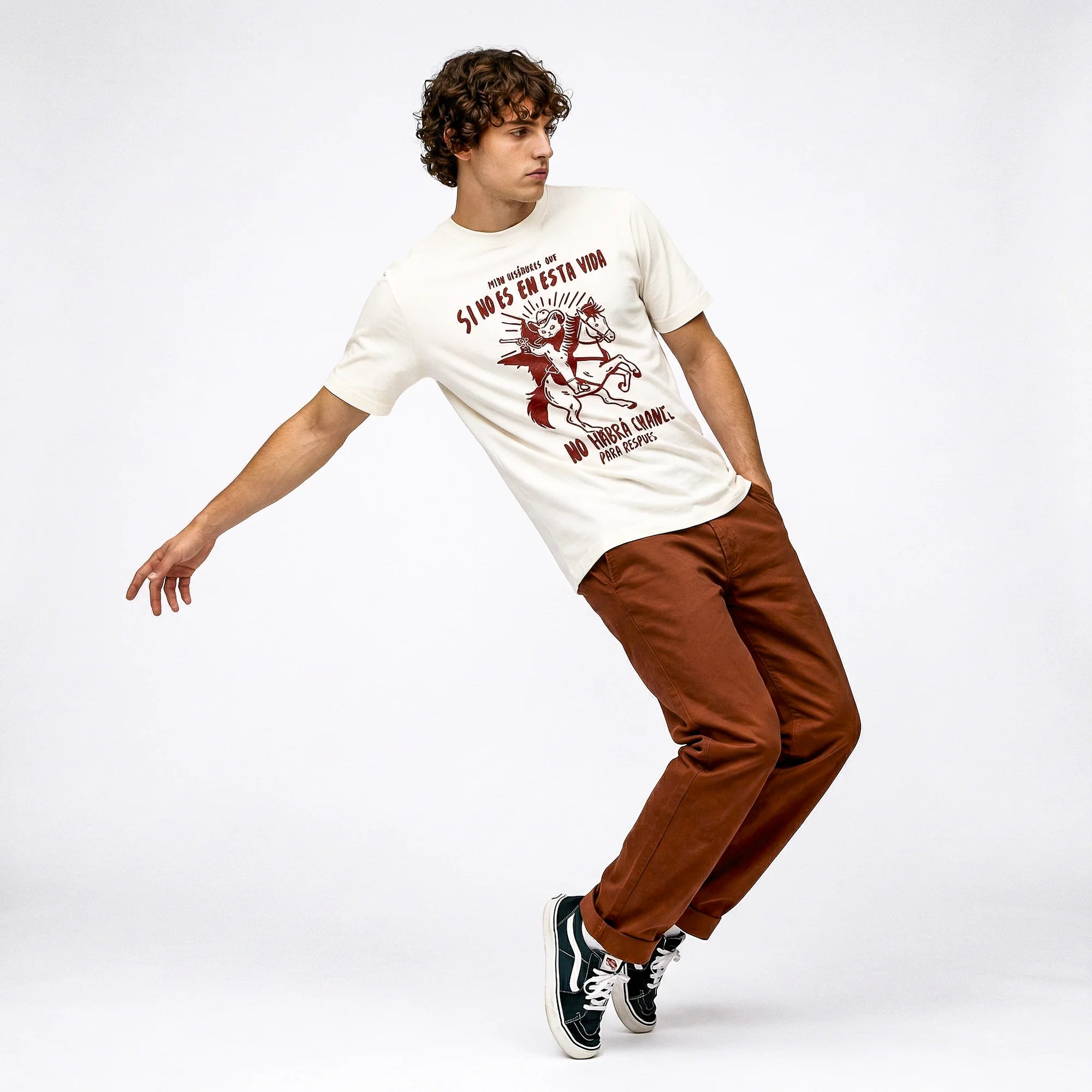Camiseta Basica MIJO Masculina Off-White
