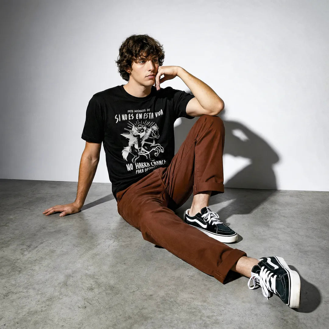 Camiseta Basica Mijo, Acuérdese de Morir Masculina Preto