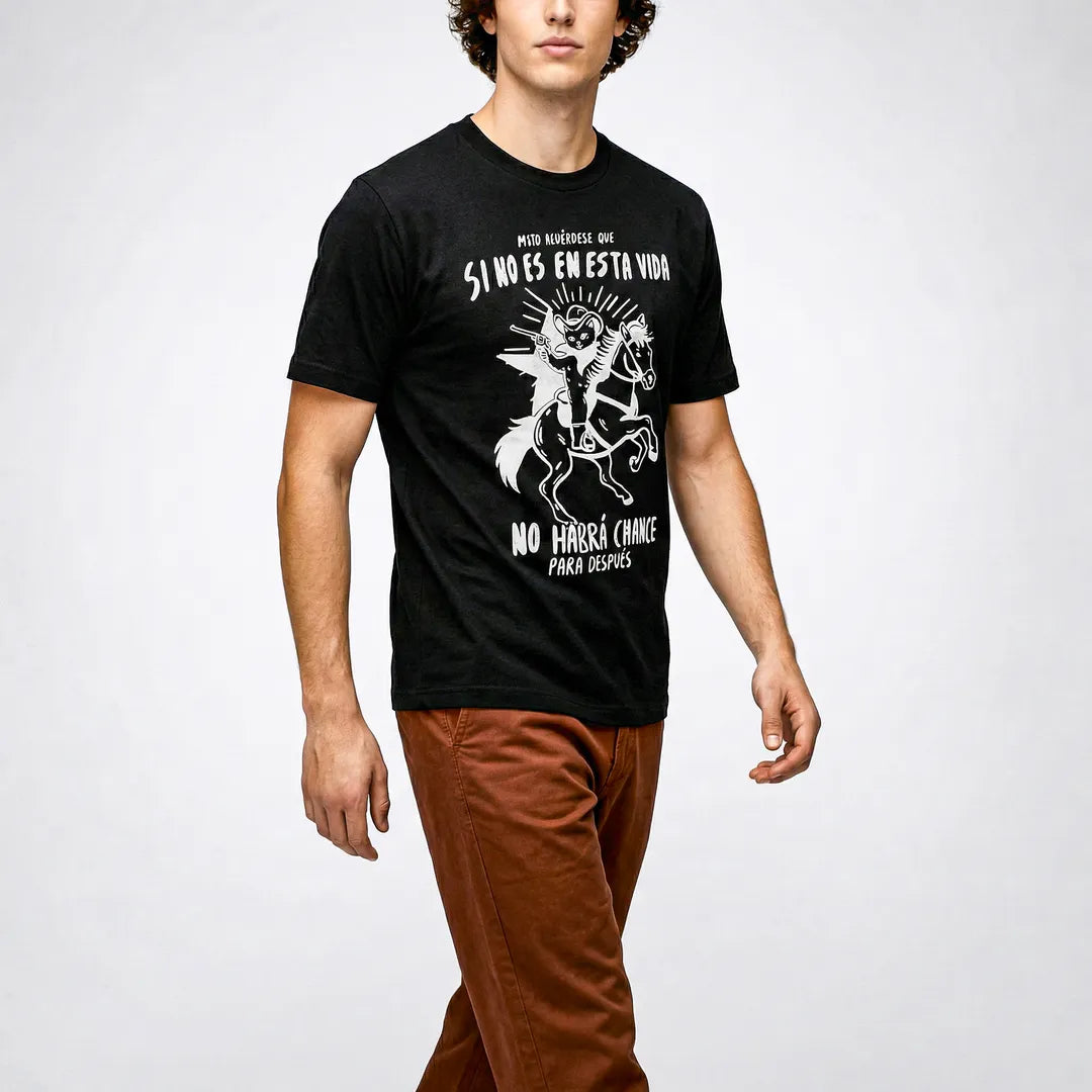 Camiseta Basica Mijo, Acuérdese de Morir Masculina Preto