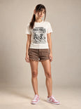 Camiseta Básica Maratona Fuga Fiscal Feminina Off-White