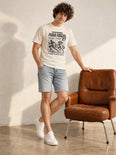 Camiseta Básica Maratona Fuga Fiscal Masculina Off-White