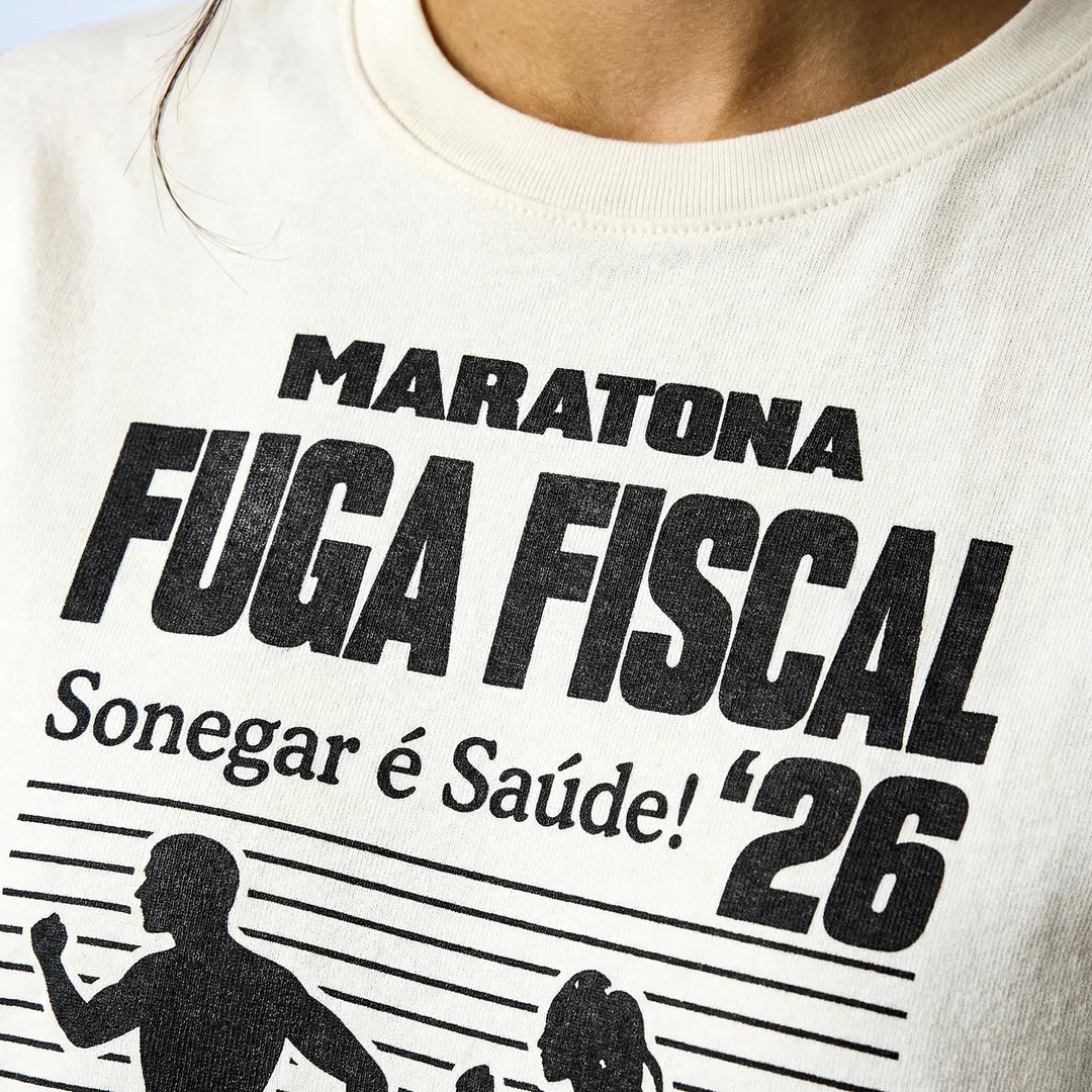 Camiseta Básica Maratona Fiscal Feminina Off-White
