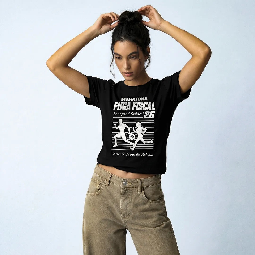 Camiseta Básica Maratona Fiscal Feminina Preto