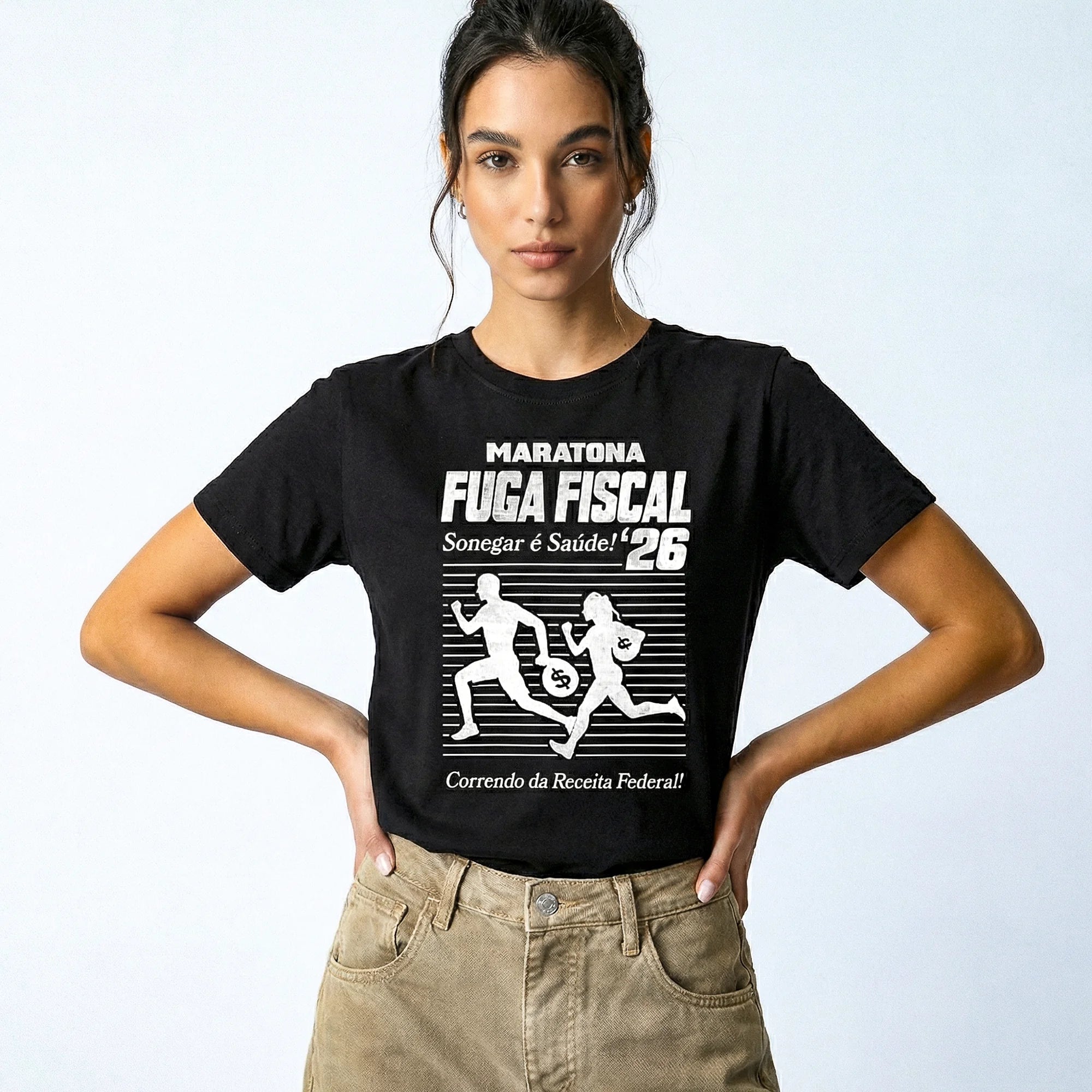 Camiseta Basica MaratonaFiscal Feminina Preto