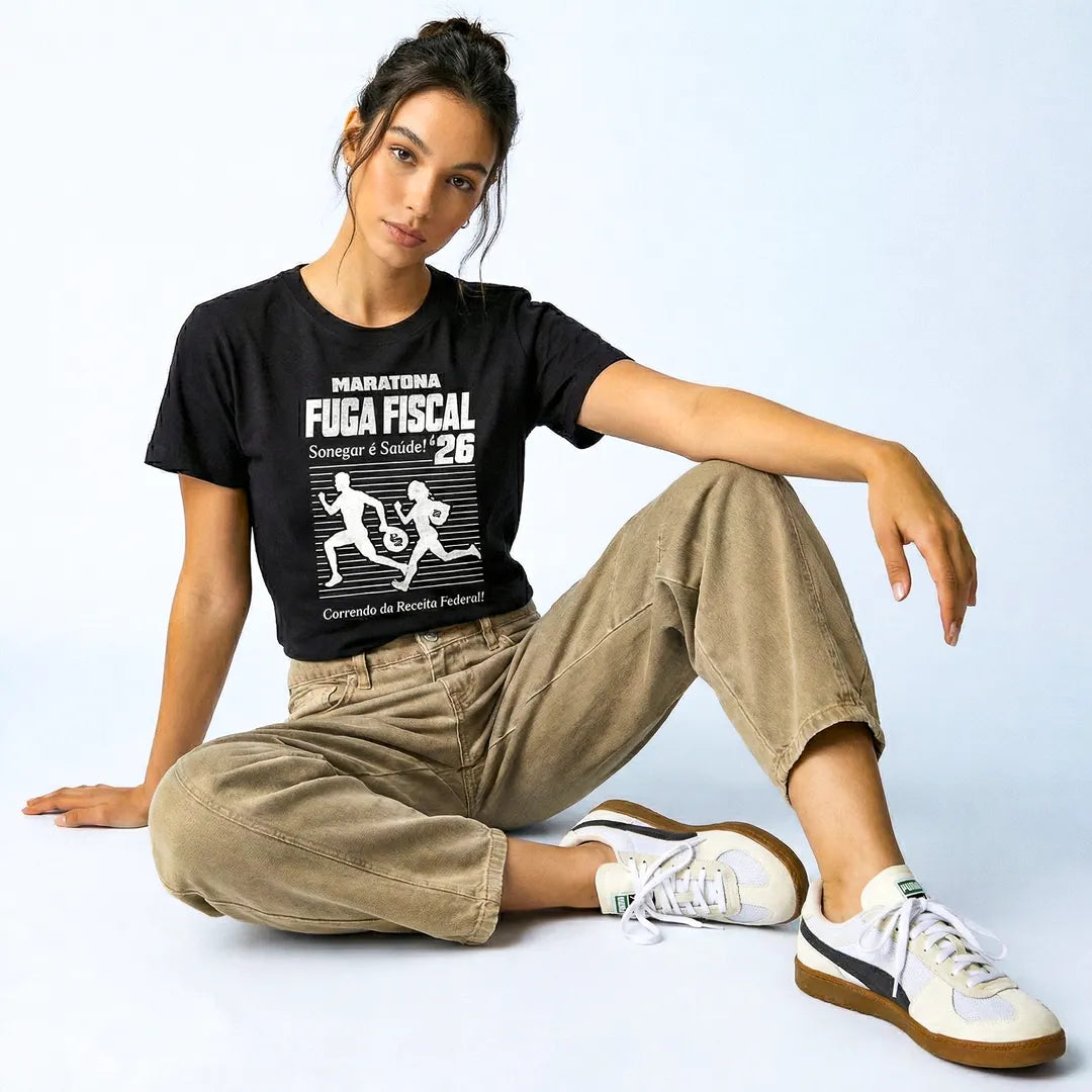Camiseta Básica Maratona Fiscal Feminina Preto