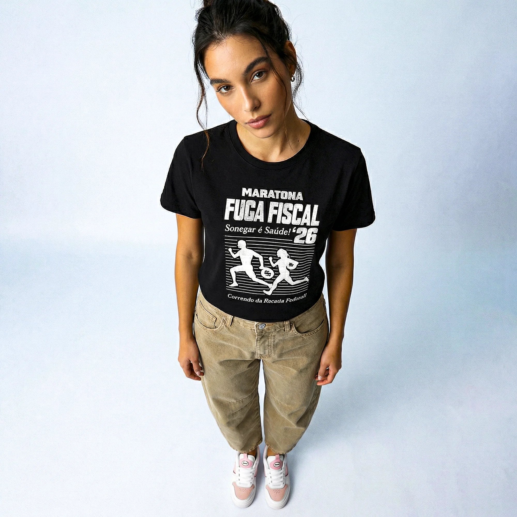 Camiseta Basica MaratonaFiscal Feminina Preto
