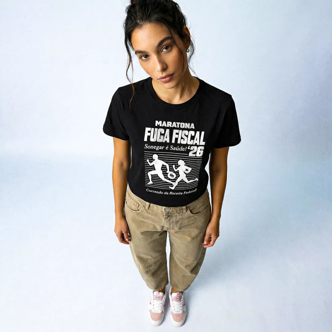 Camiseta Básica Maratona Fiscal Feminina Preto