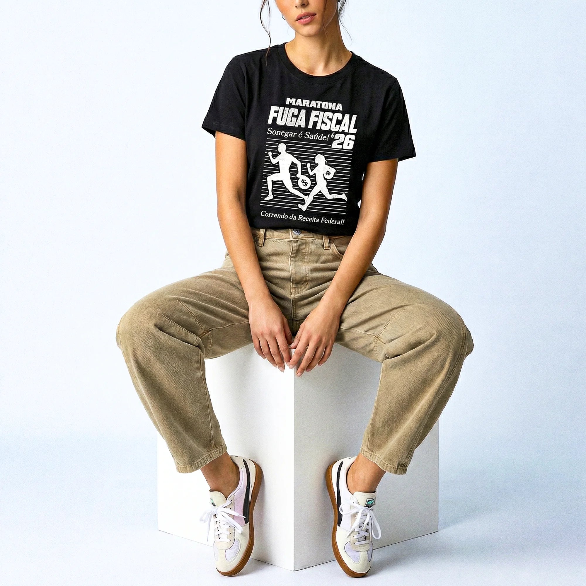 Camiseta Basica MaratonaFiscal Feminina Preto