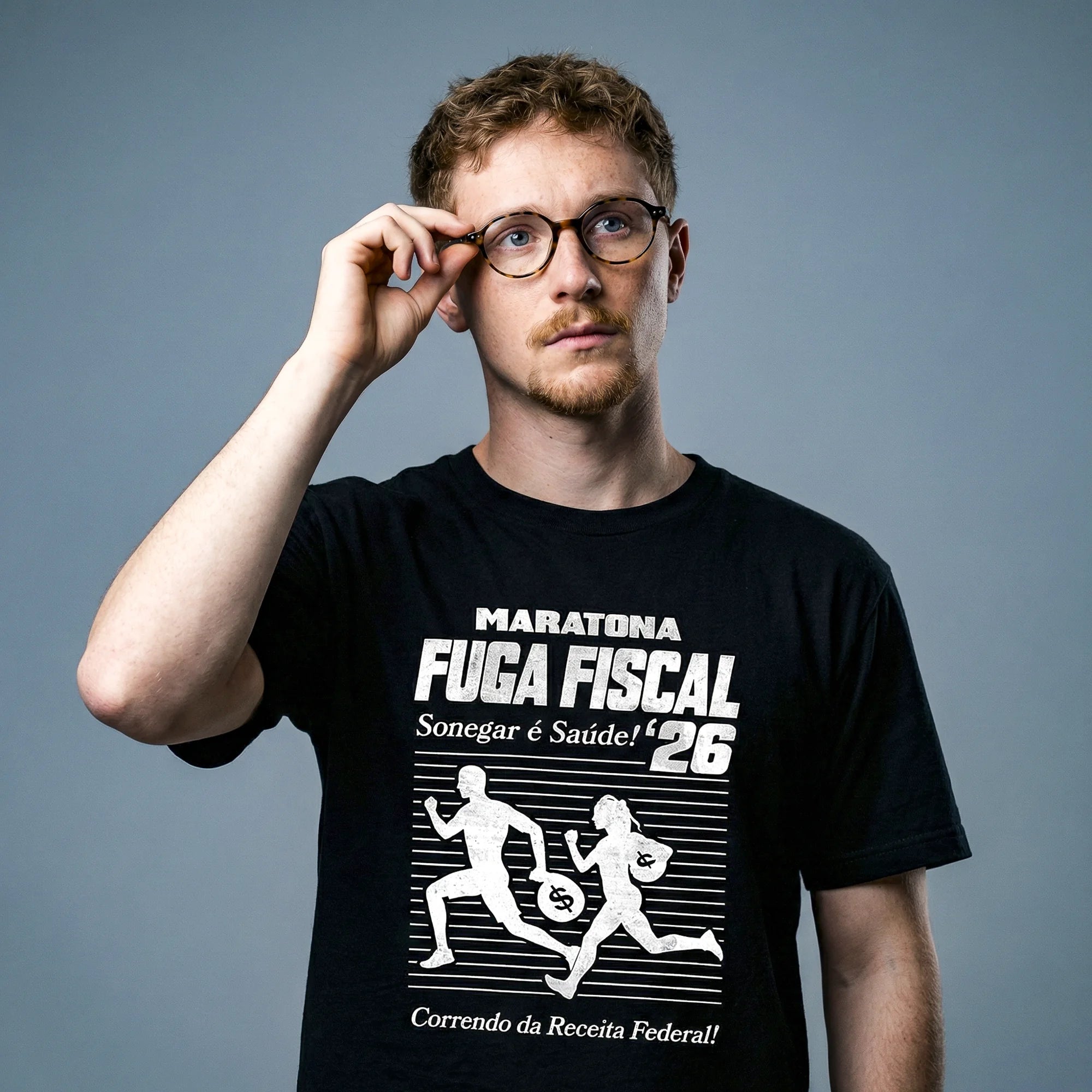 Camiseta Basica MaratonaFiscal Masculina Preto